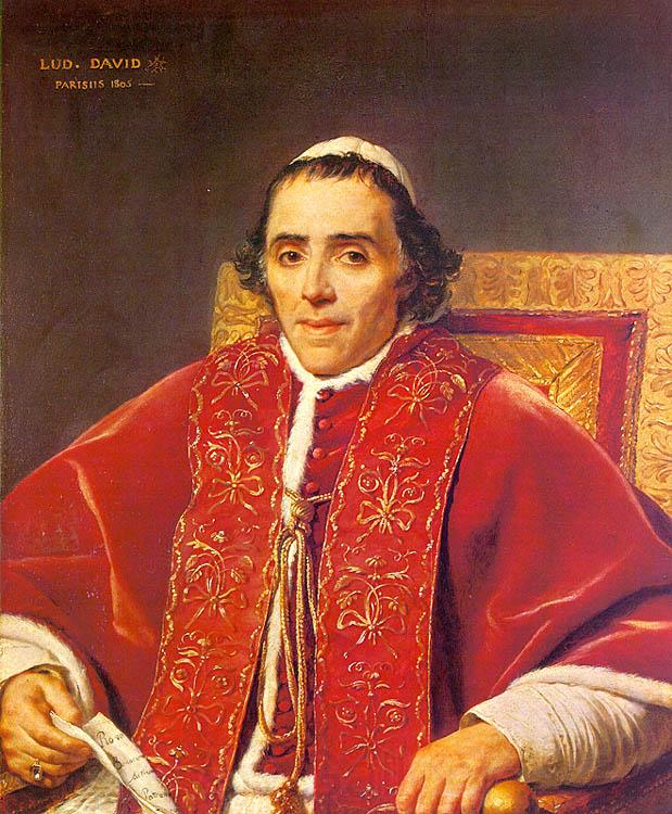 Jacques-Louis  David Portrait of Pope Pius VII_2 Germany oil painting art